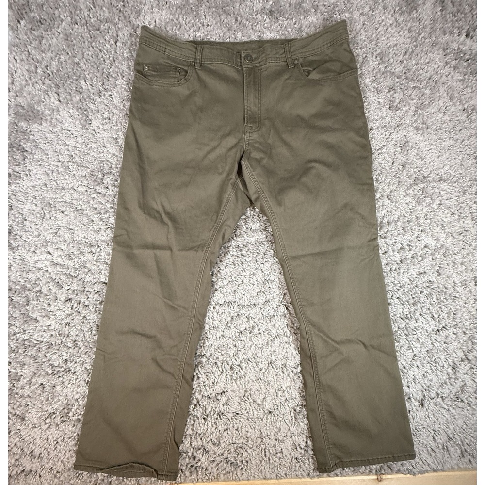 Buffalo David Bitton Pants Men's 40x30 Archer Slim Fit‎ Stretch Olive Green